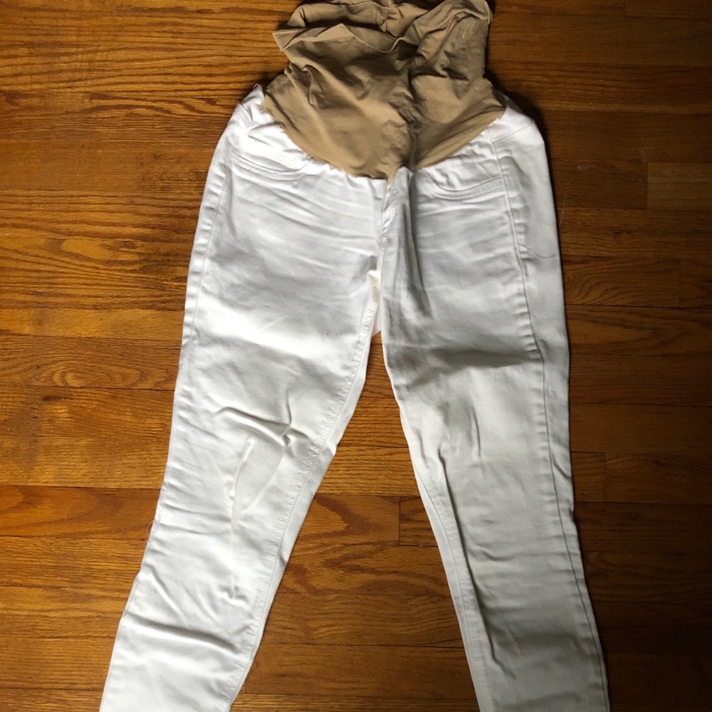 Jessica Simpson Maternity White Jeans